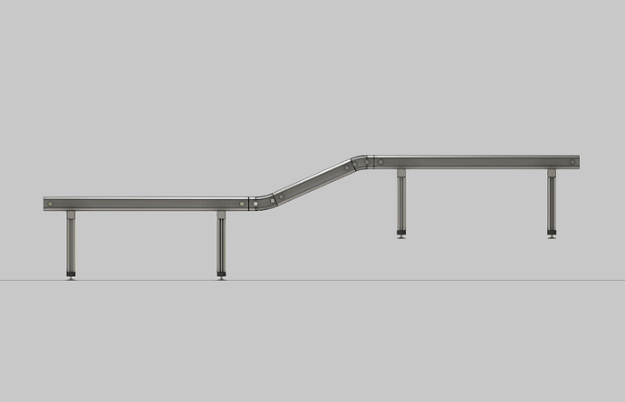 倾斜段后的输送机支腿 - 一般问题