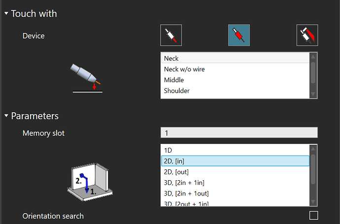 在搜索中，喷嘴接触应如何精确设置？ - 机器人编程