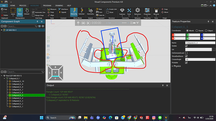 Gripper Modeling for Joint Connection to a Robot in Visual Components for Digital Twin - Component Modeling