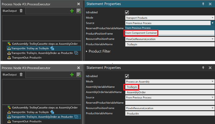 Assembly - 2 TransportIn problem when choosing “From Previous Process” - Process Modeling