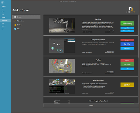 Addon Store - Manage your addon installations - Extensions and Python Add-ons
