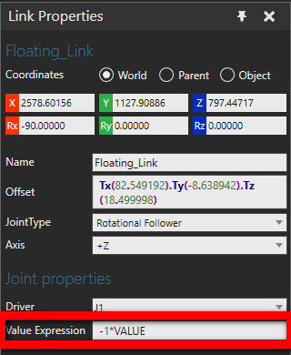Joint属性Value Expression表达式解析