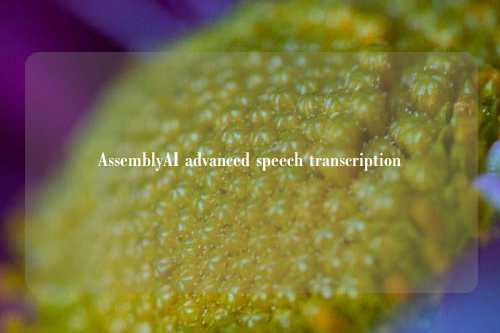 AssemblyAI advanced speech transcription