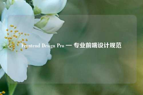 Frontend Design Pro — 专业前端设计规范