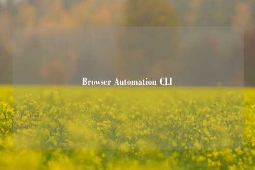 Browser Automation CLI