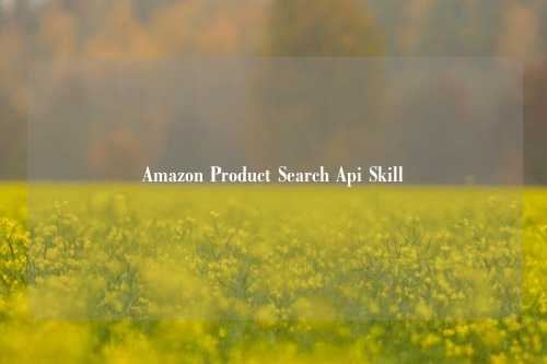 Amazon Product Search Api Skill