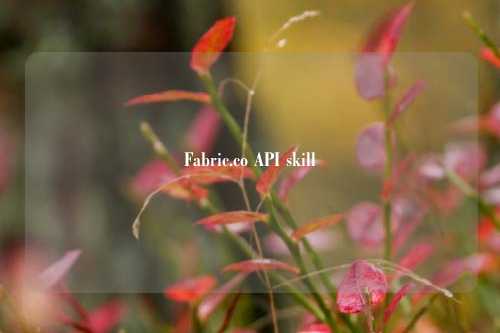 Fabric.co API skill