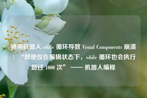 通用机器人 while 循环导致 Visual Components 崩溃:“即使仅在编辑状态下,while 循环也会执行超过 1000 次” —— 机器人编程