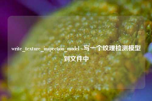 write_texture_inspection_model -写一个纹理检测模型到文件中